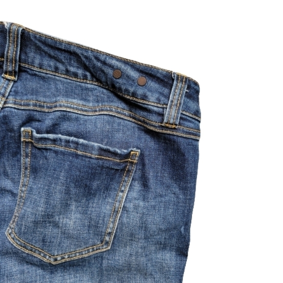 CAbi 5695 Distressed Patch Slim Boyfriend Jeans - Picture 3 of 9